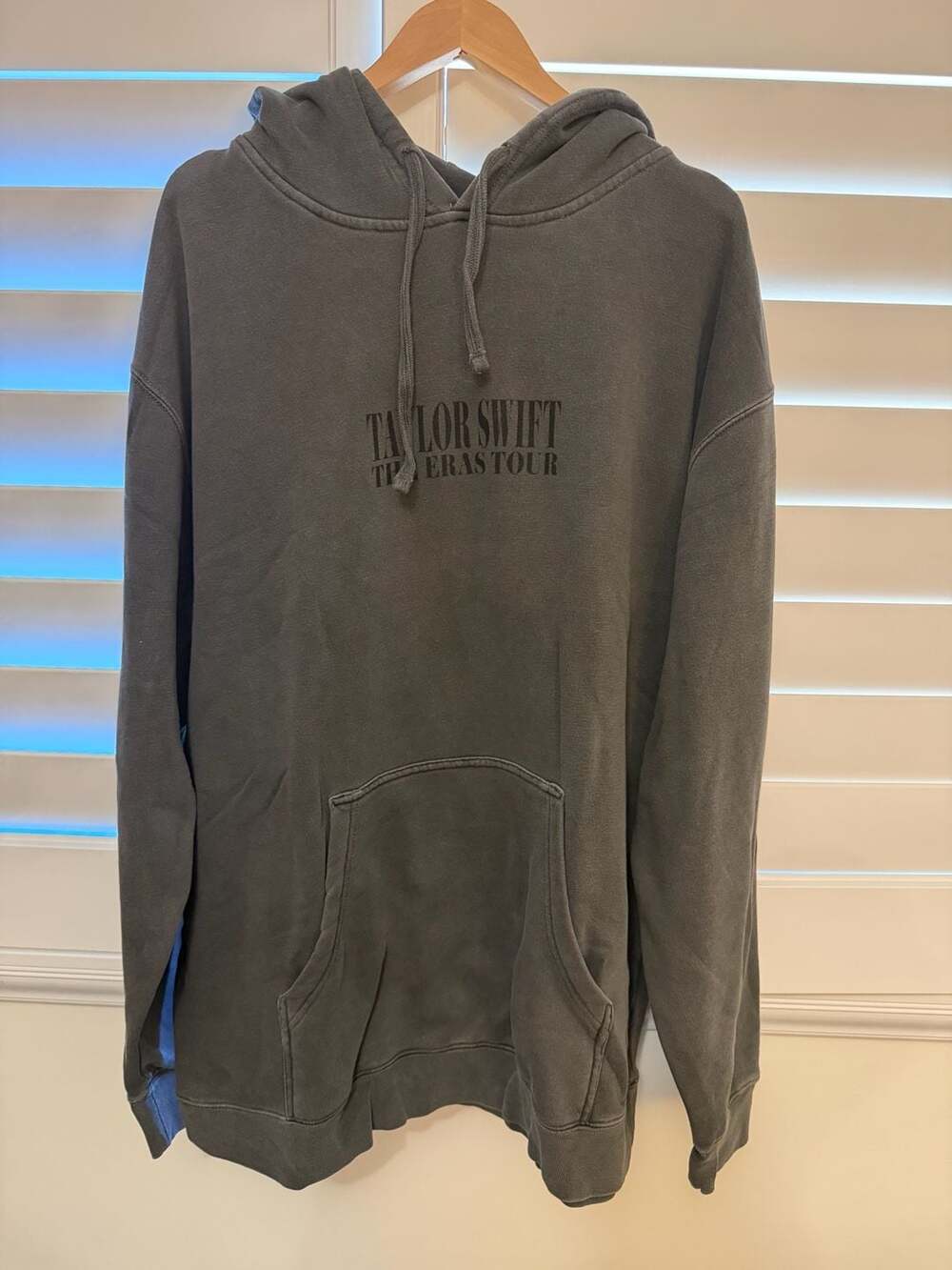 Official Taylor Swift The Eras Tour Charcoal Gray Oversized Hoodie XL